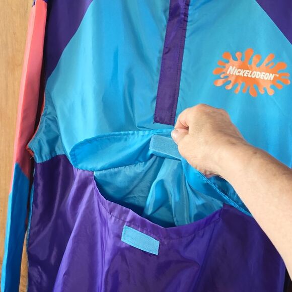 Nickelodeon Rugrats Windbreaker Jacket - Size L | Hooded Quarter-Zip Dinasauer🦖 - Picture 3 of 15